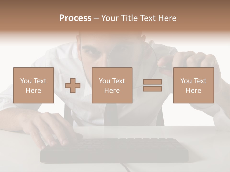 Man Magnification Information PowerPoint Template