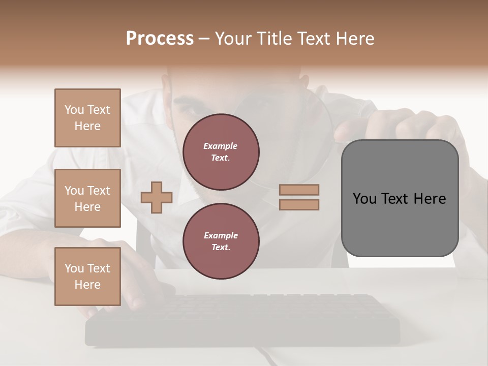 Man Magnification Information PowerPoint Template