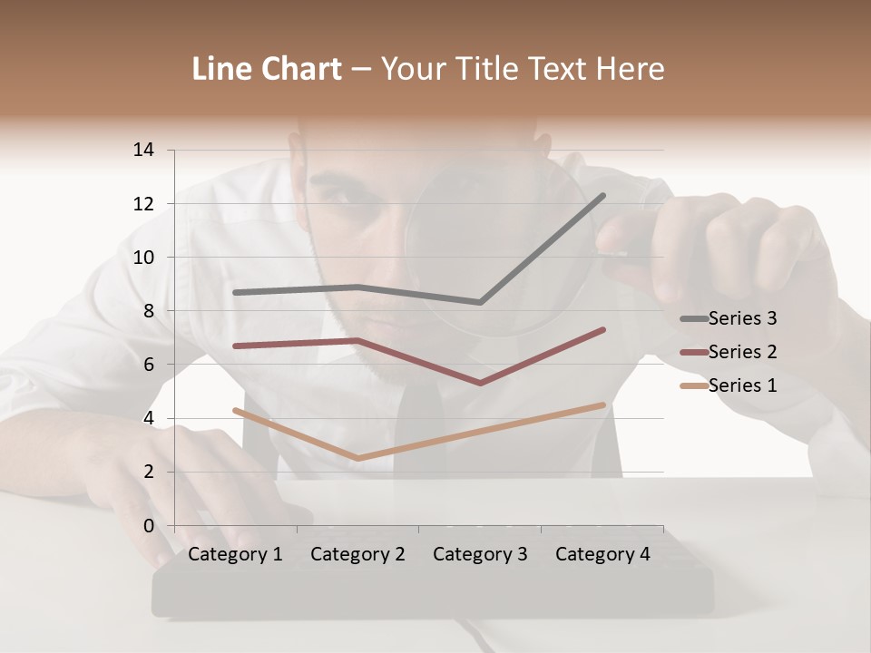 Man Magnification Information PowerPoint Template
