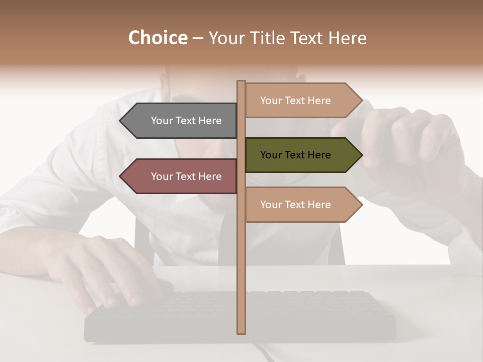 Man Magnification Information PowerPoint Template