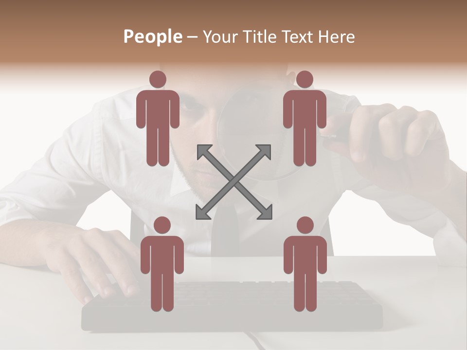 Man Magnification Information PowerPoint Template