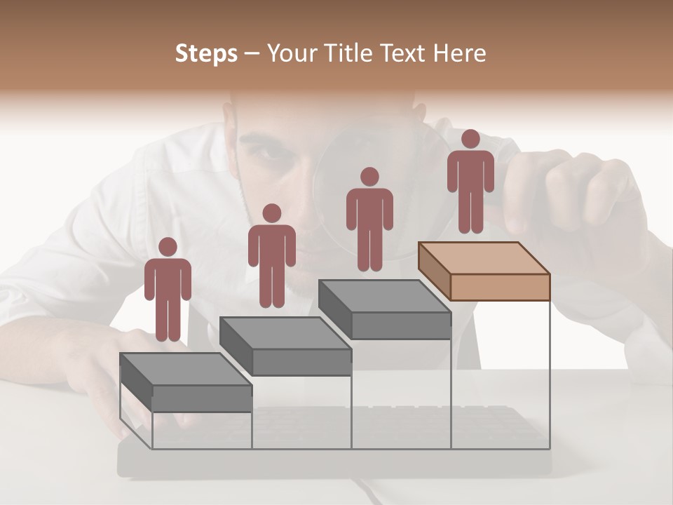 Man Magnification Information PowerPoint Template