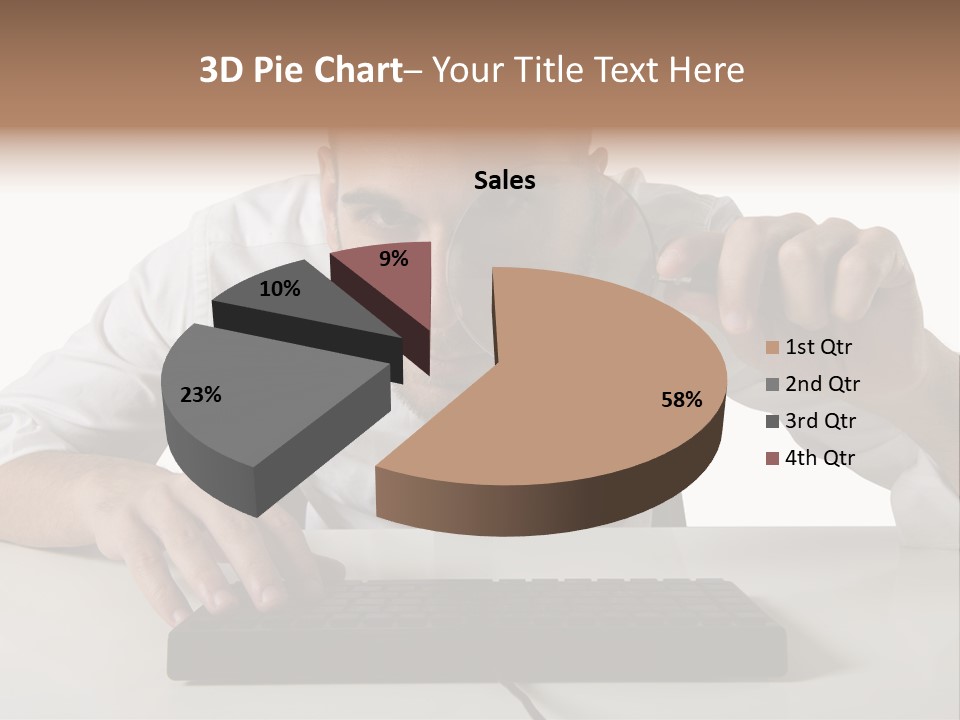 Man Magnification Information PowerPoint Template