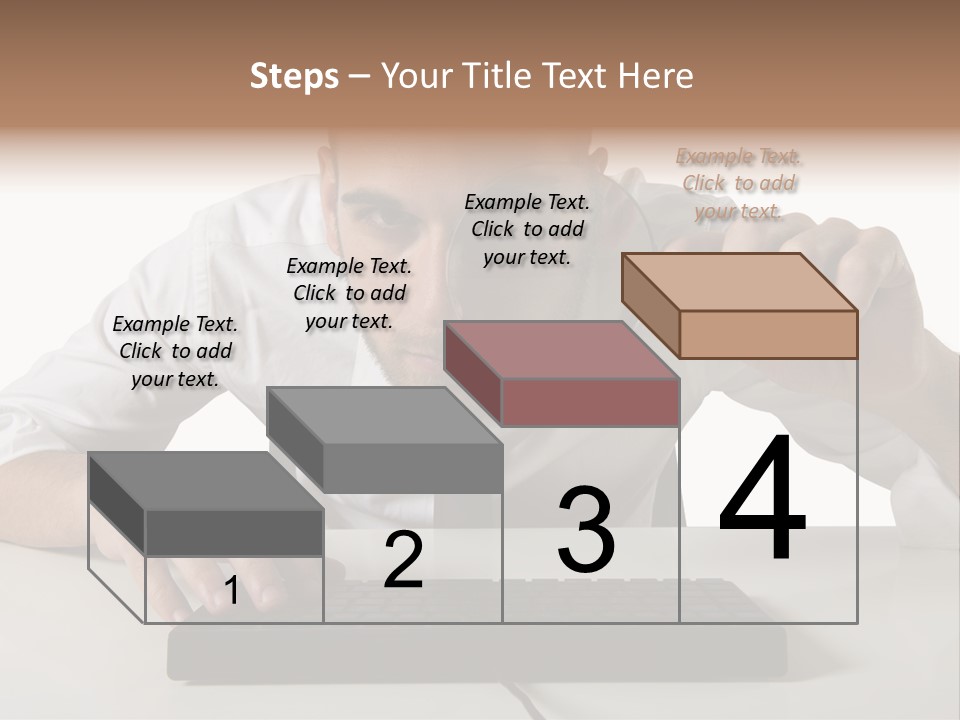 Man Magnification Information PowerPoint Template