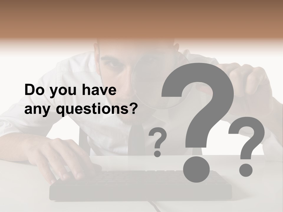 Man Magnification Information PowerPoint Template