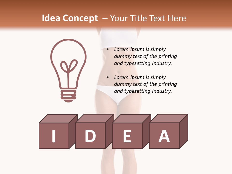 One Yoga Figure PowerPoint Template