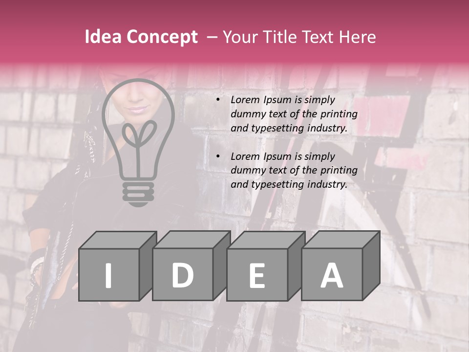 Lady Girlfriend Cute PowerPoint Template