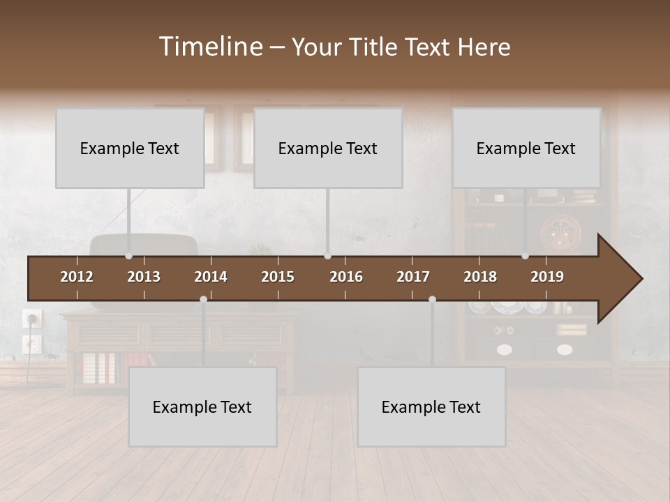 Bookcase Parquet Grunge PowerPoint Template