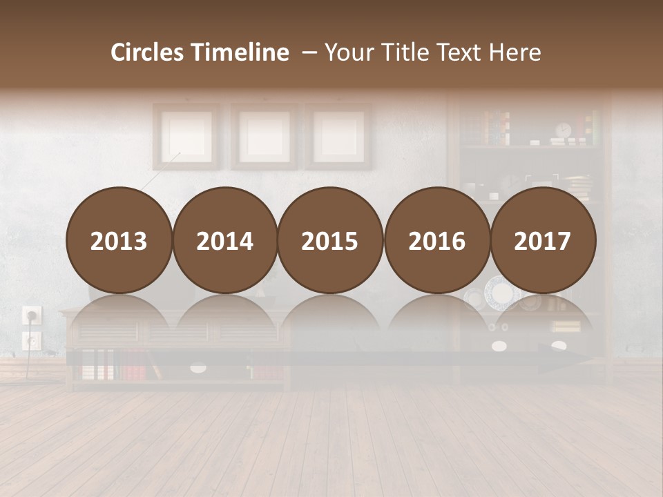 Bookcase Parquet Grunge PowerPoint Template