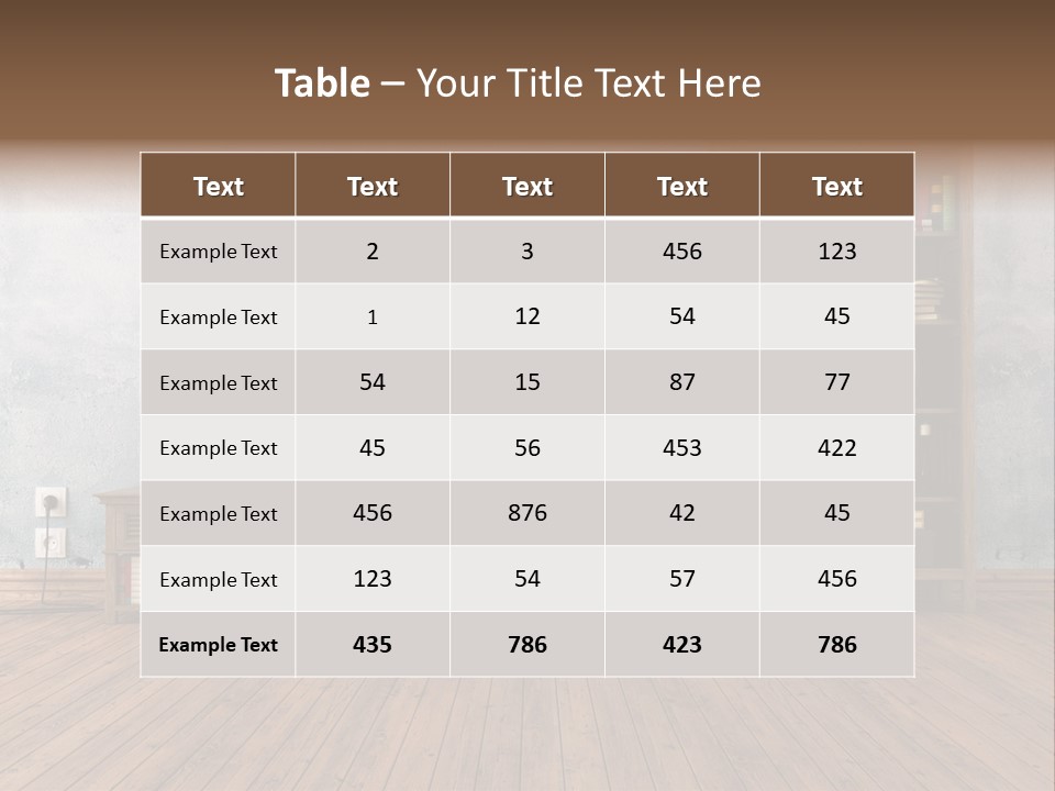 Bookcase Parquet Grunge PowerPoint Template