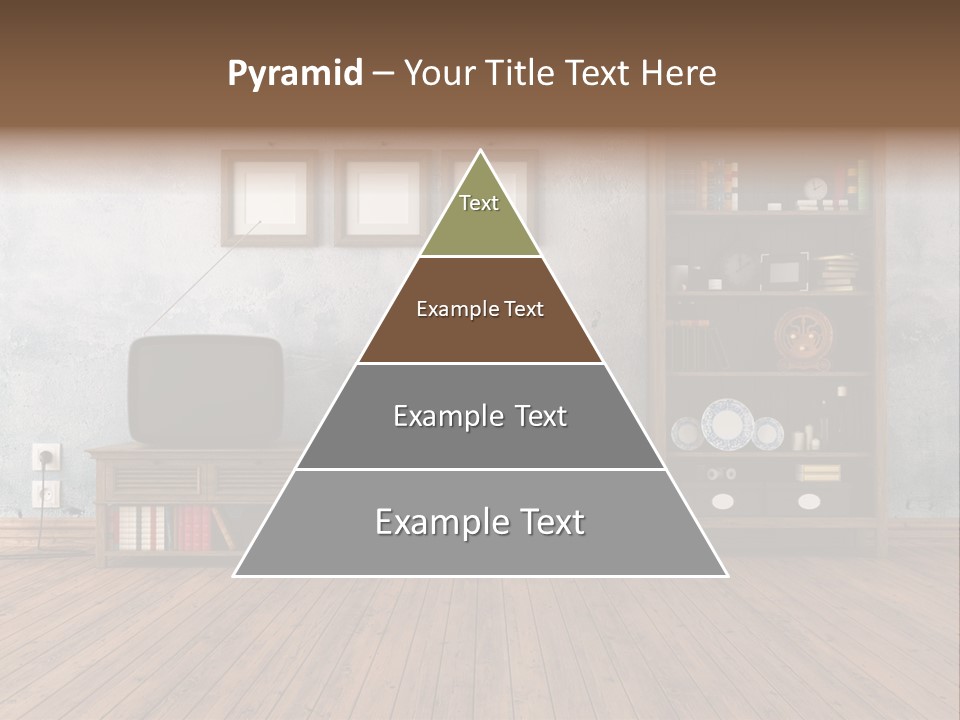 Bookcase Parquet Grunge PowerPoint Template