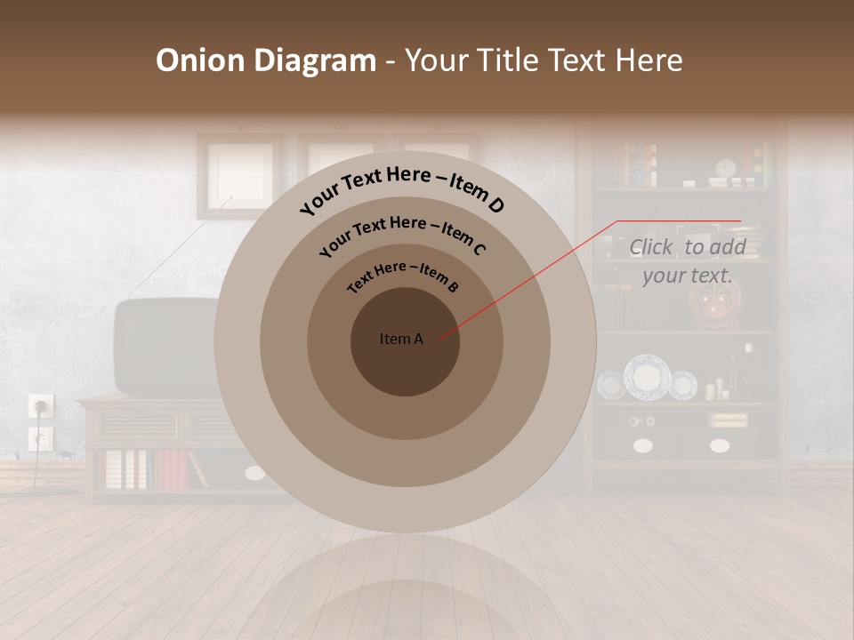 Bookcase Parquet Grunge PowerPoint Template