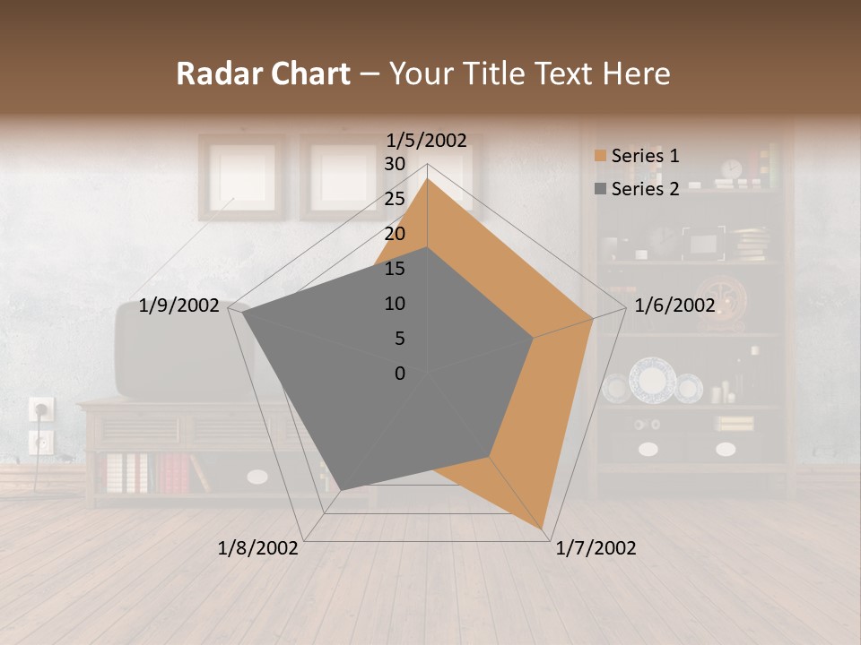 Bookcase Parquet Grunge PowerPoint Template