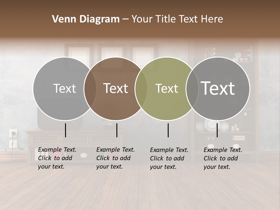 Bookcase Parquet Grunge PowerPoint Template