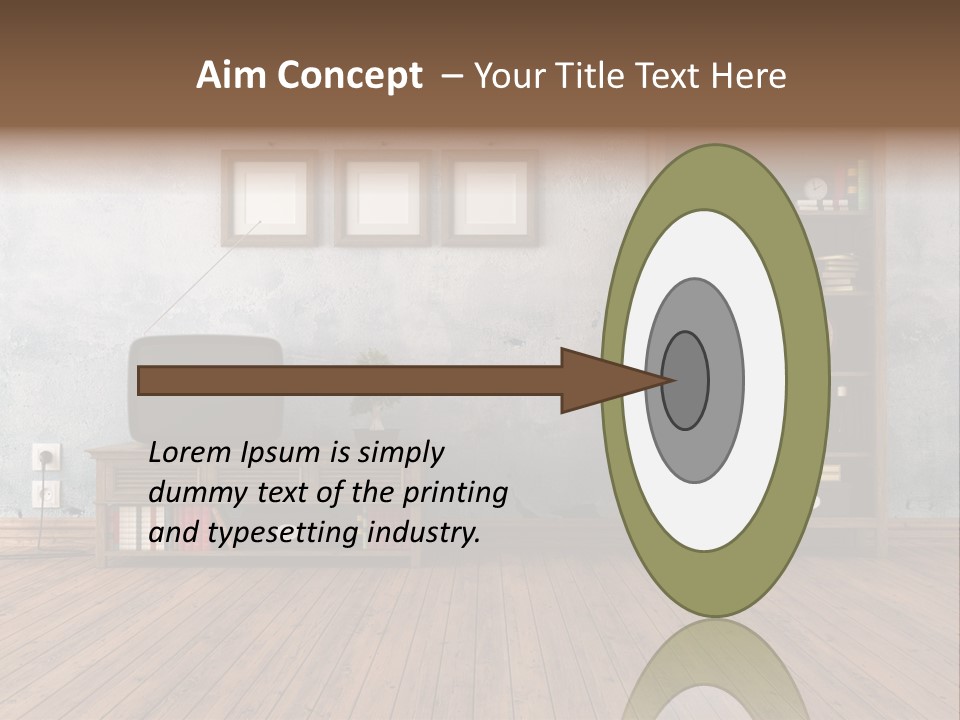 Bookcase Parquet Grunge PowerPoint Template