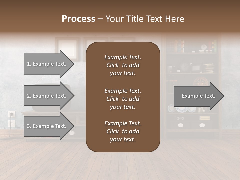 Bookcase Parquet Grunge PowerPoint Template