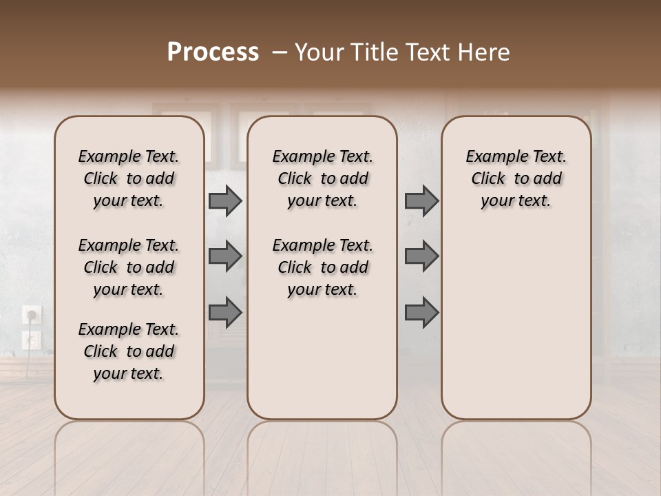 Bookcase Parquet Grunge PowerPoint Template