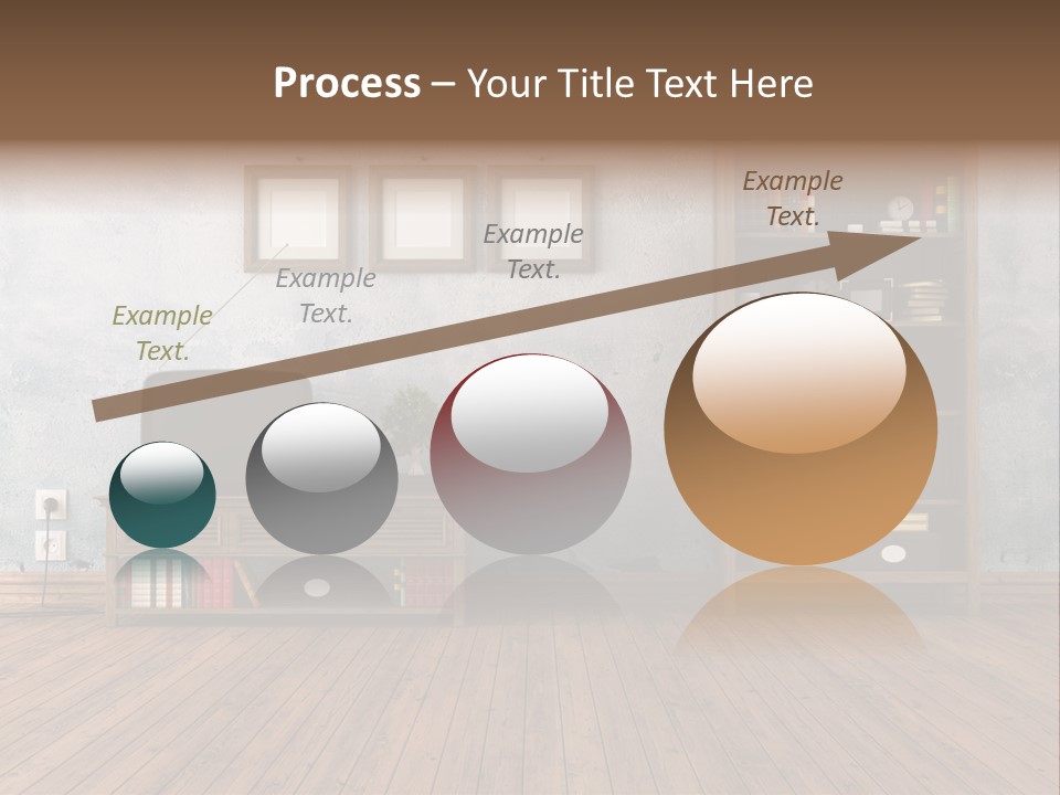 Bookcase Parquet Grunge PowerPoint Template