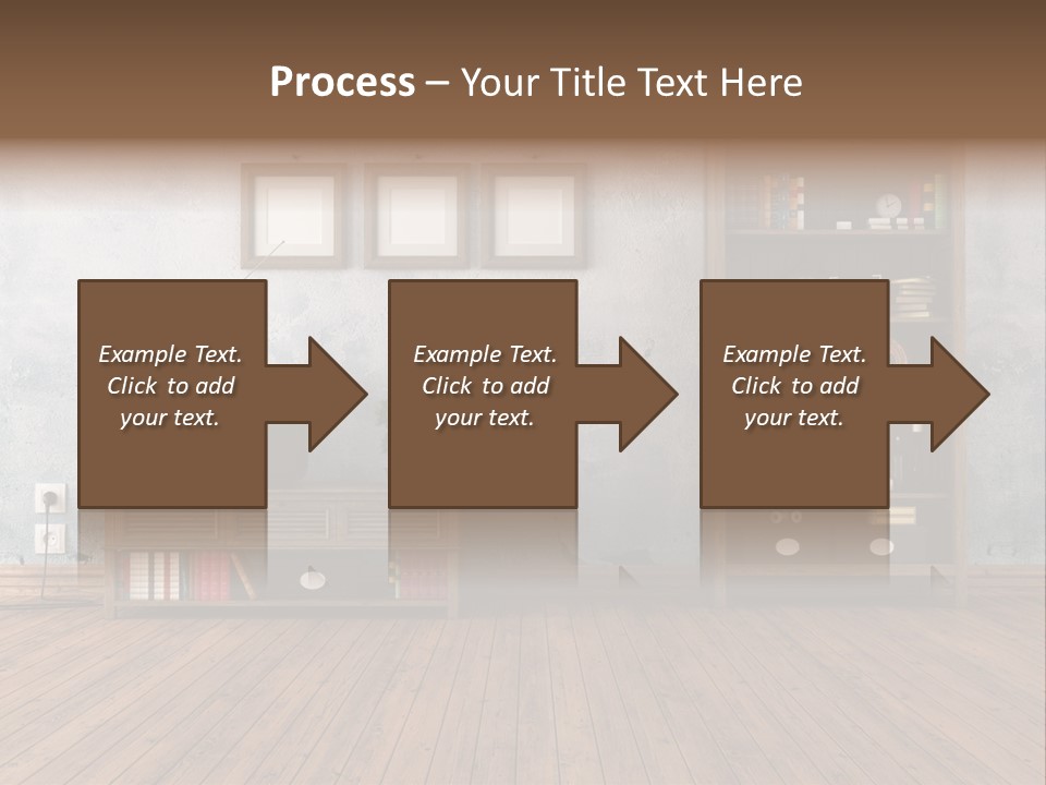 Bookcase Parquet Grunge PowerPoint Template