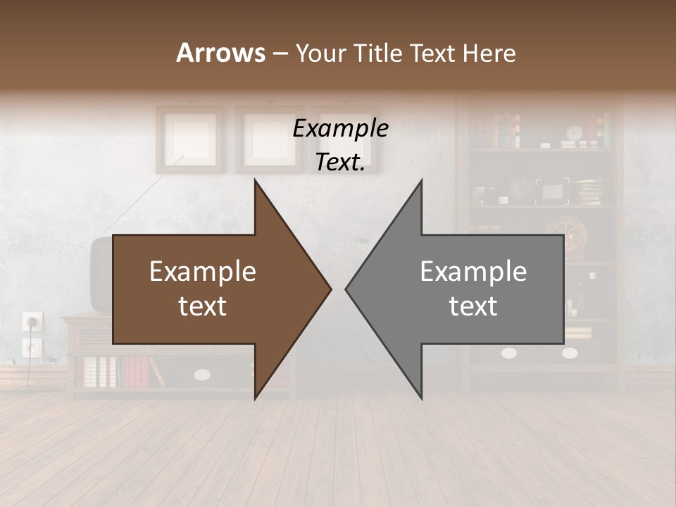 Bookcase Parquet Grunge PowerPoint Template