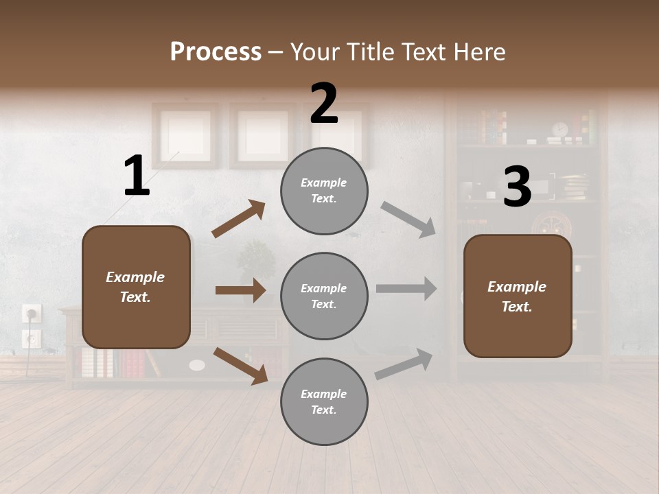 Bookcase Parquet Grunge PowerPoint Template