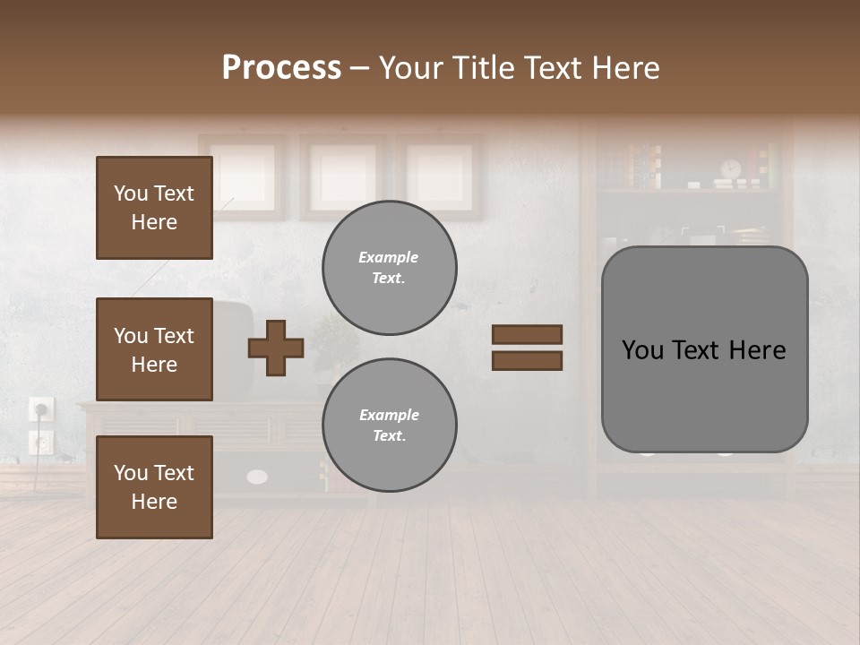Bookcase Parquet Grunge PowerPoint Template