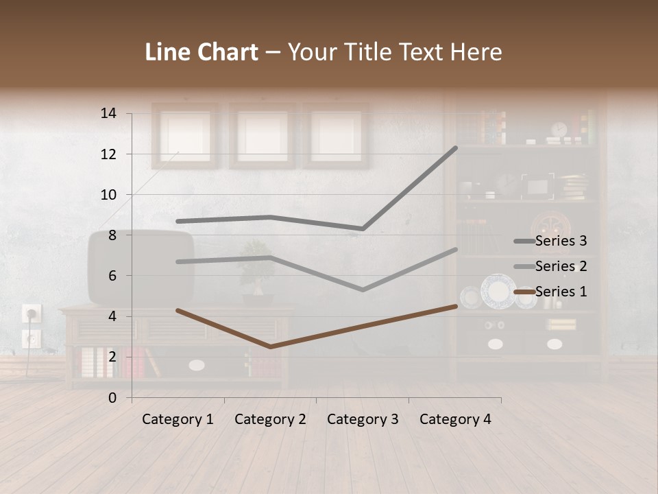 Bookcase Parquet Grunge PowerPoint Template