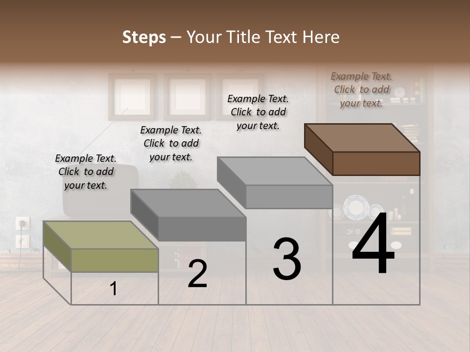 Bookcase Parquet Grunge PowerPoint Template