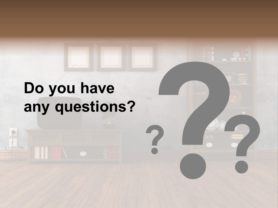 Bookcase Parquet Grunge PowerPoint Template