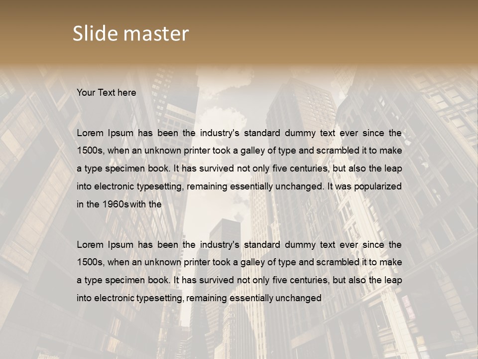 Architecture Blue Finance PowerPoint Template