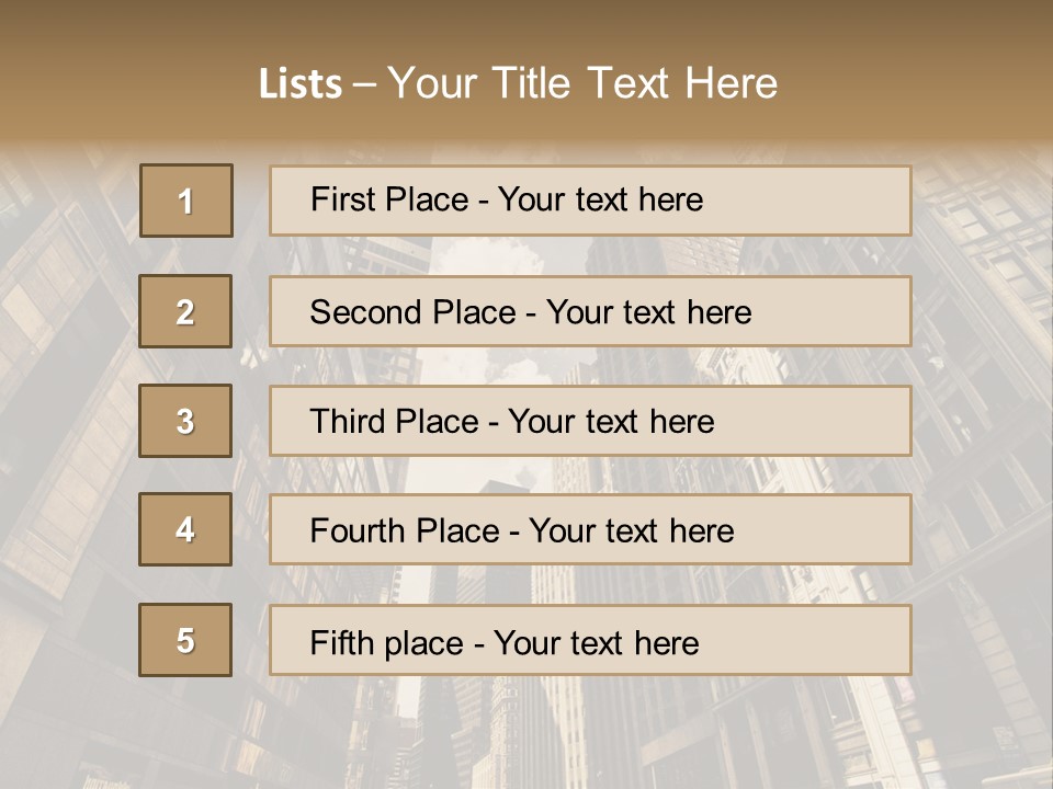 Architecture Blue Finance PowerPoint Template