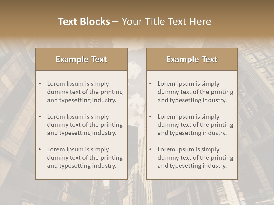 Architecture Blue Finance PowerPoint Template