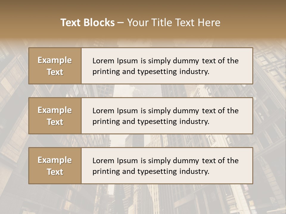Architecture Blue Finance PowerPoint Template