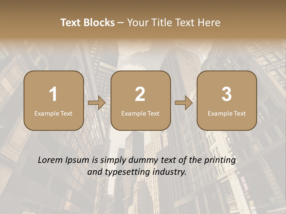 Architecture Blue Finance PowerPoint Template