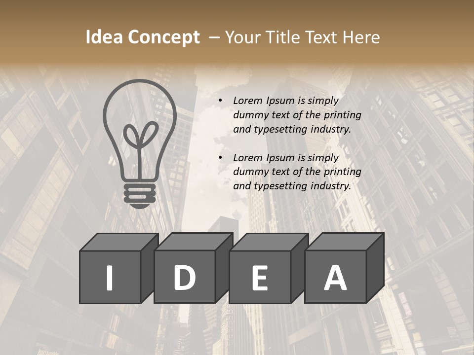 Architecture Blue Finance PowerPoint Template