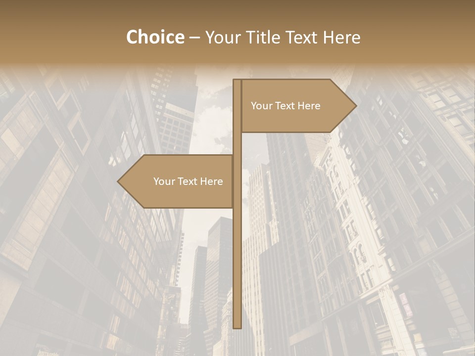 Architecture Blue Finance PowerPoint Template