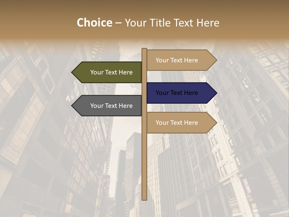 Architecture Blue Finance PowerPoint Template