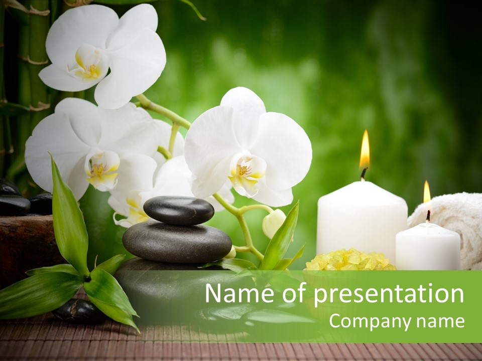 Tropical Close Up Plant PowerPoint Template