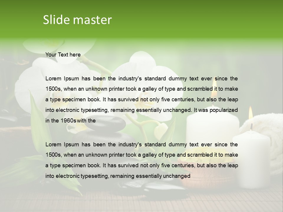 Tropical Close Up Plant PowerPoint Template