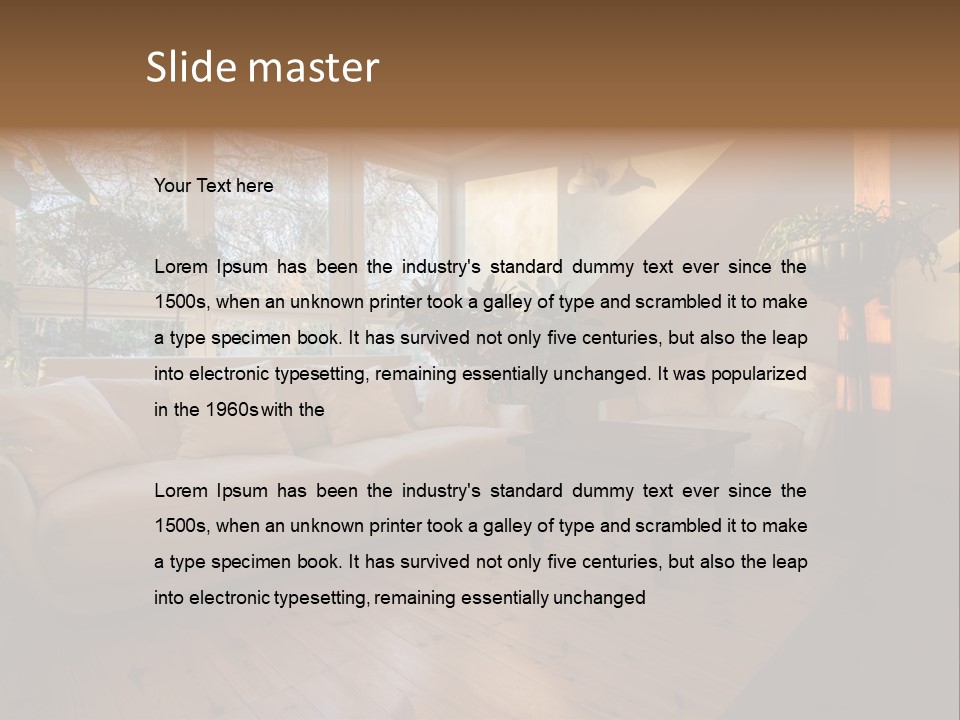Nobody Parquet Attic PowerPoint Template