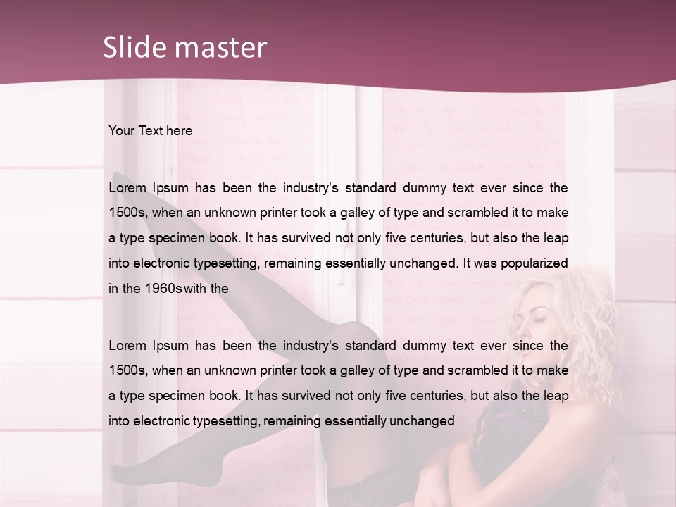 Sensuality One Person People PowerPoint Template