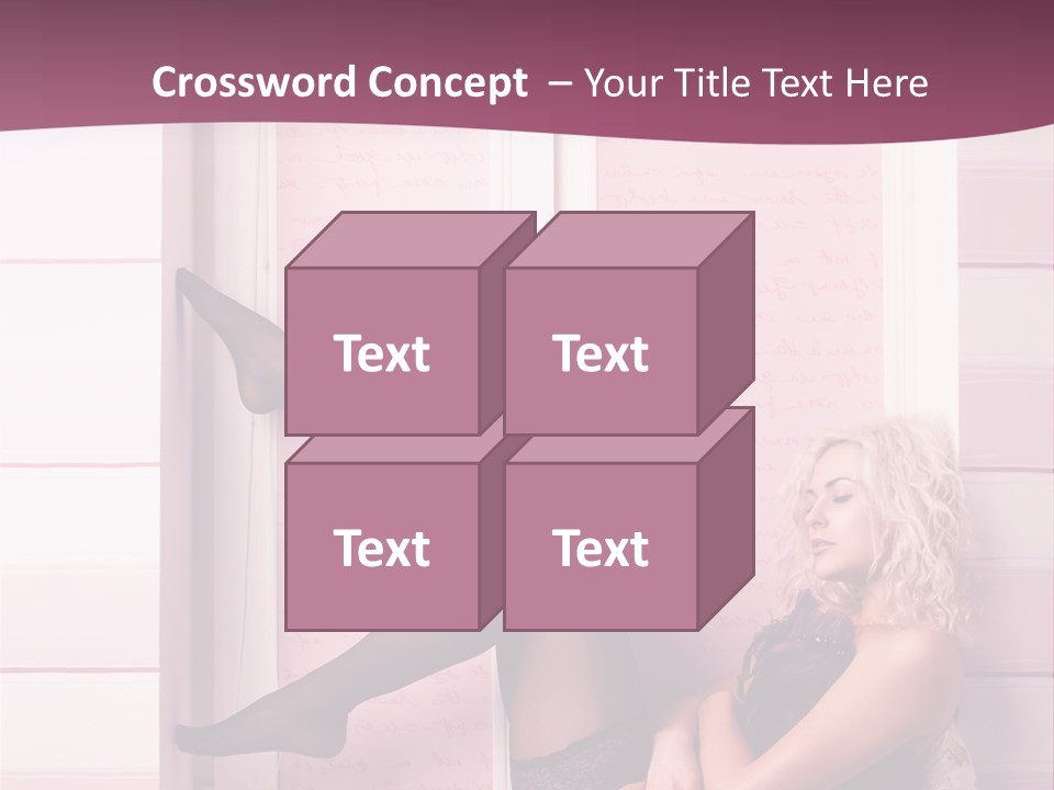 Sensuality One Person People PowerPoint Template