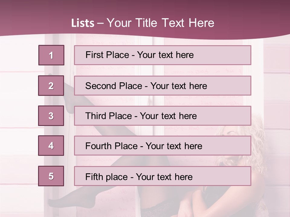 Sensuality One Person People PowerPoint Template