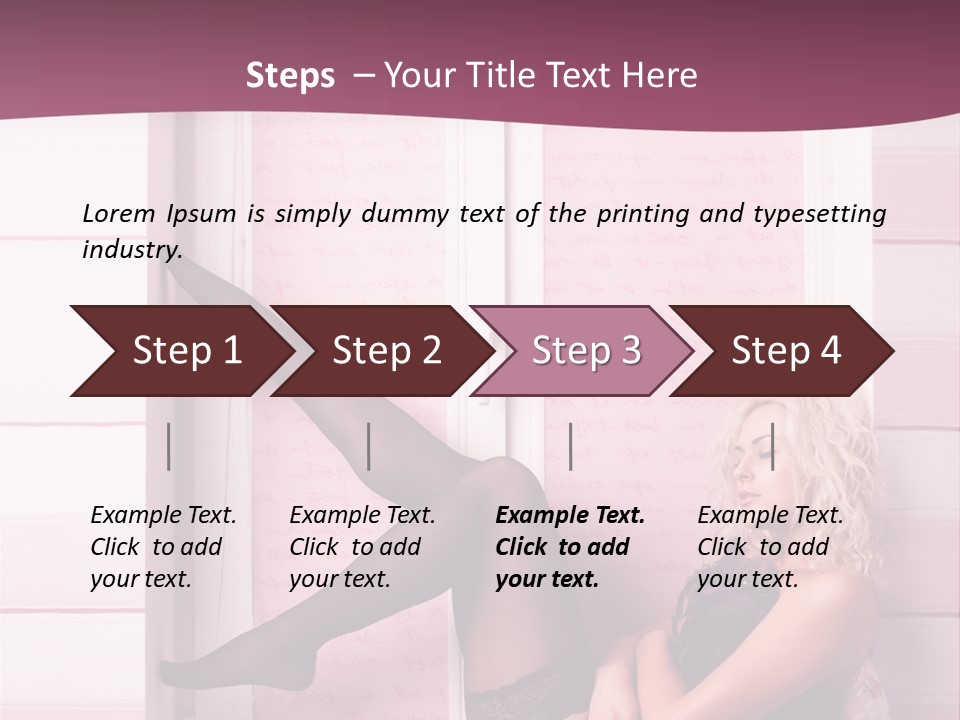 Sensuality One Person People PowerPoint Template