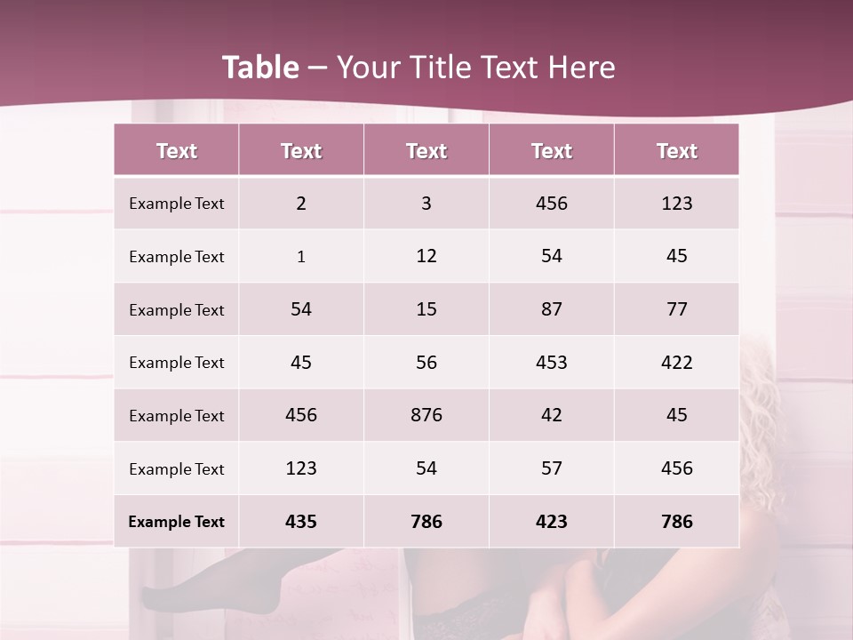 Sensuality One Person People PowerPoint Template