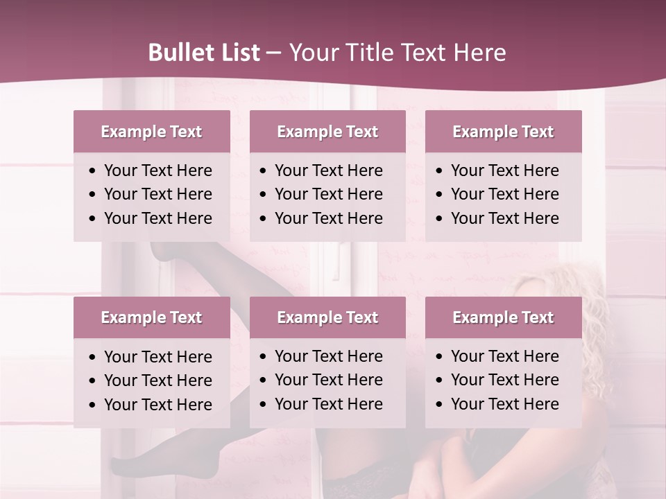 Sensuality One Person People PowerPoint Template