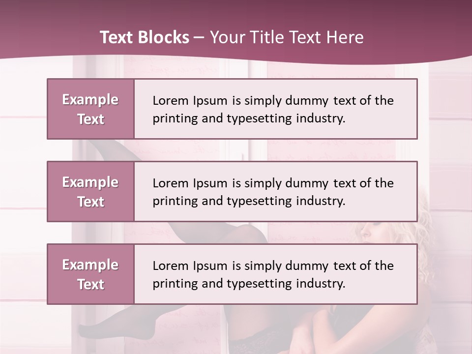 Sensuality One Person People PowerPoint Template
