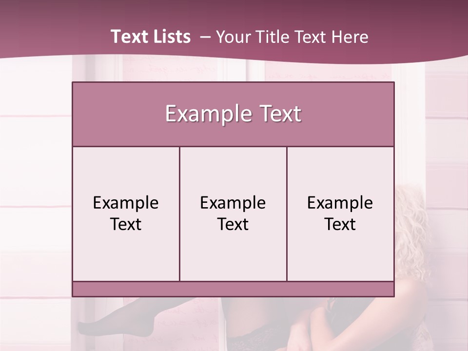 Sensuality One Person People PowerPoint Template