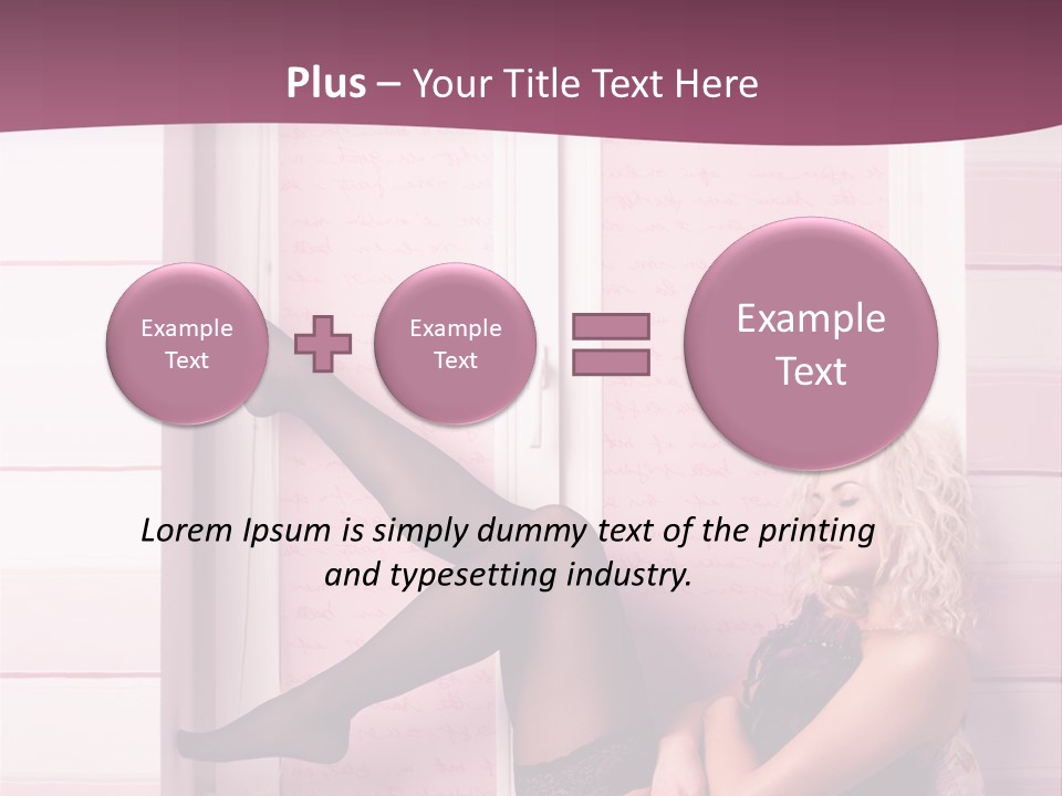 Sensuality One Person People PowerPoint Template