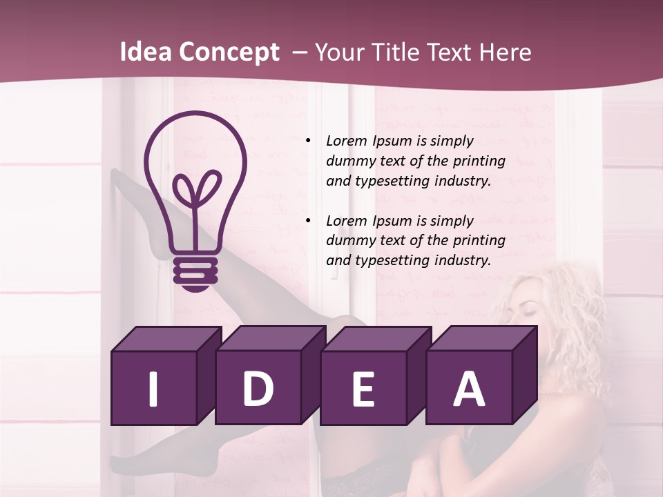 Sensuality One Person People PowerPoint Template